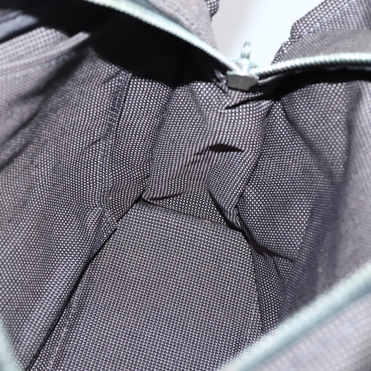 HERMES Her Line PM Hand Bag Canvas Gray Silver Auth 143972