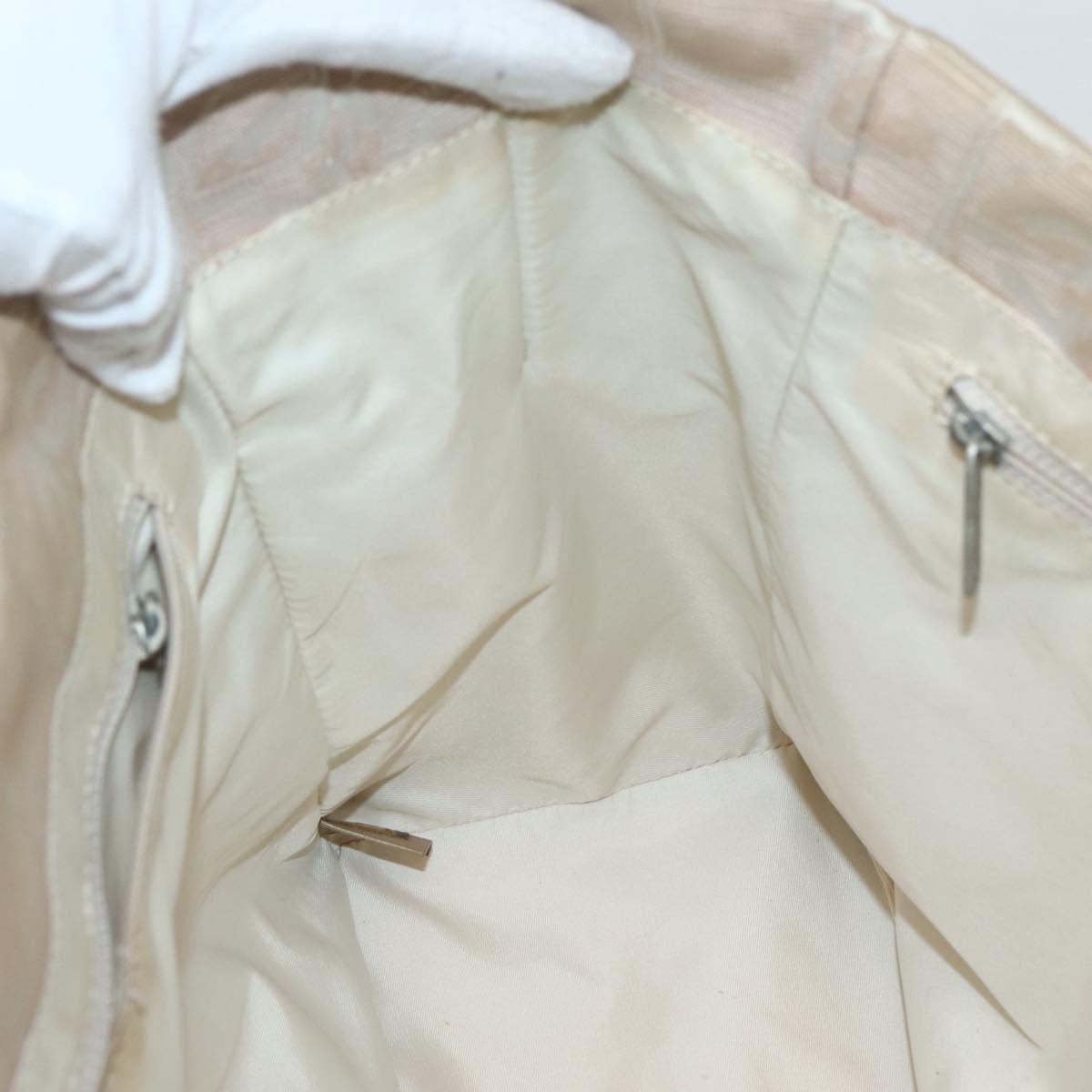 CHANEL New Travel Line Tote Bag Nylon Beige Gold CC Auth 143977