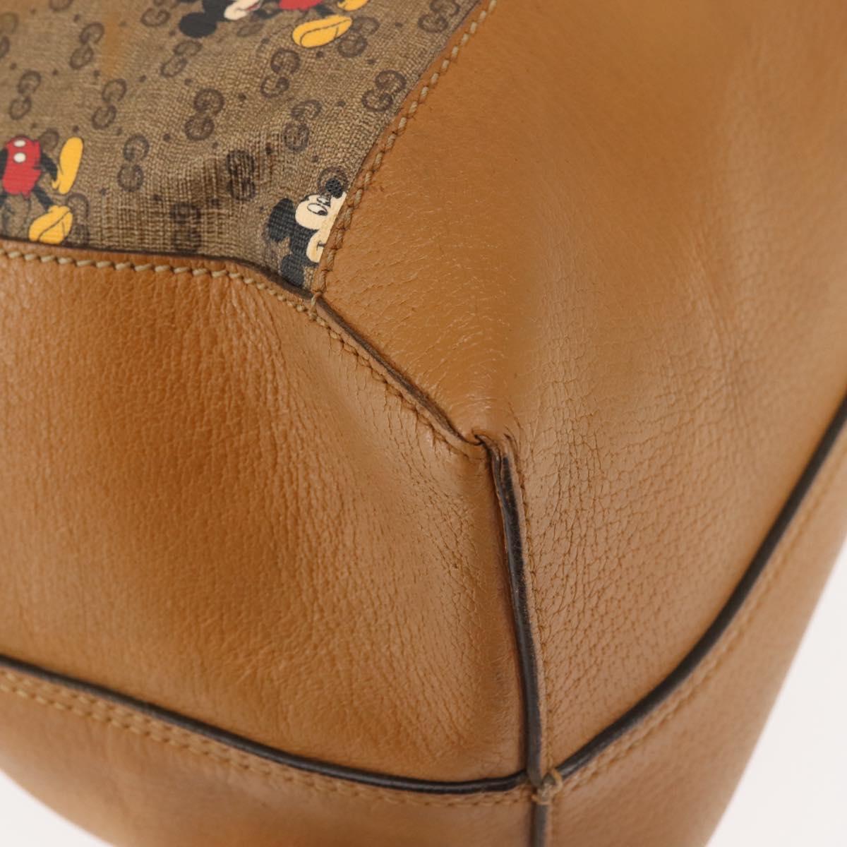 GUCCI Micro GG Supreme Disney Collaboration Bag PVC Beige 547947 Auth 143985