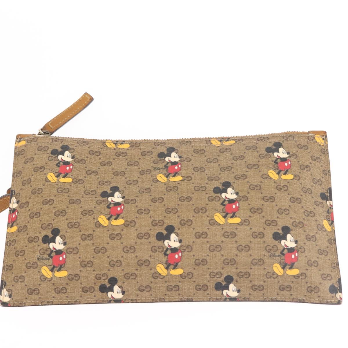 GUCCI Micro GG Supreme Disney Collaboration Bag PVC Beige 547947 Auth 143985