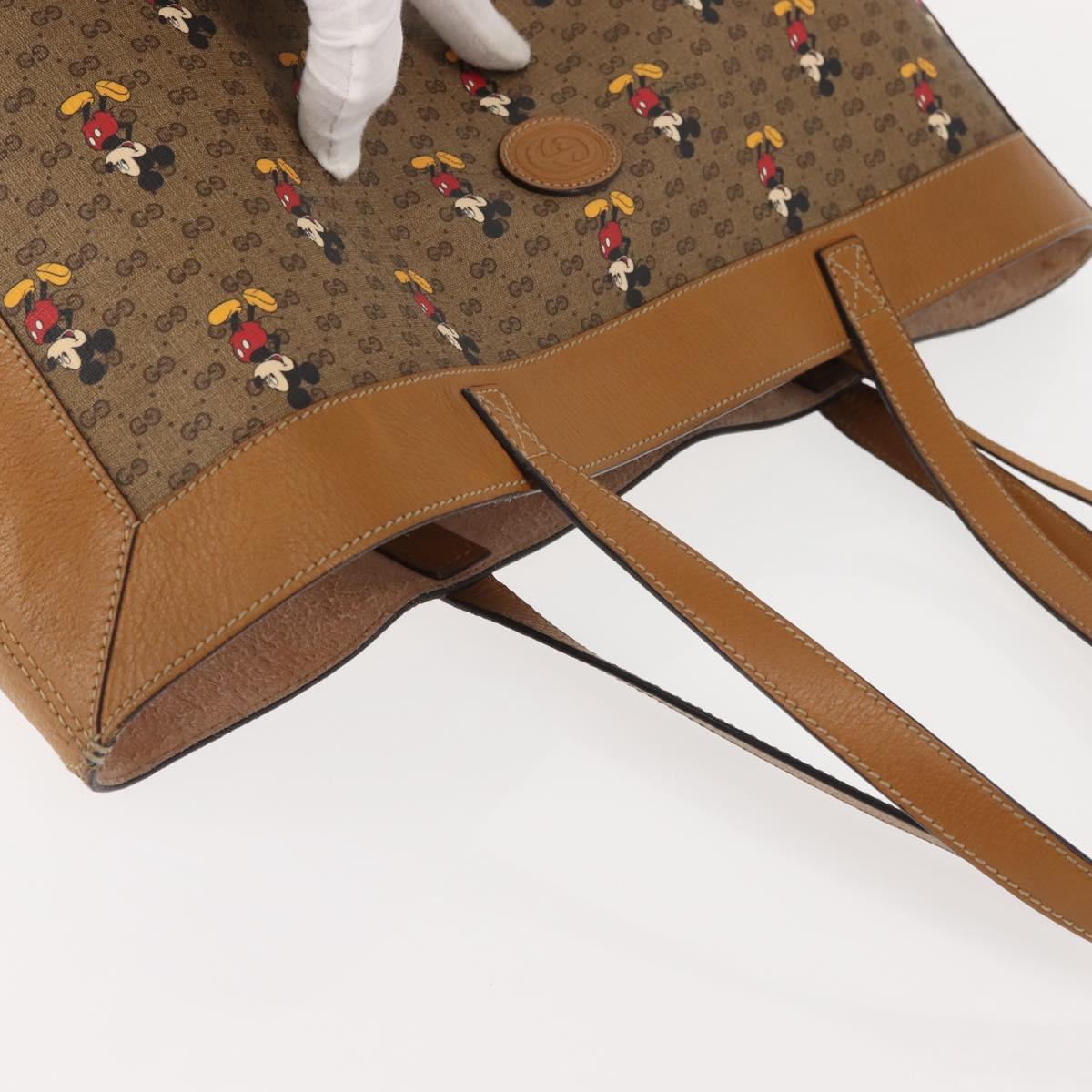 GUCCI Micro GG Supreme Disney Collaboration Bag PVC Beige 547947 Auth 143985