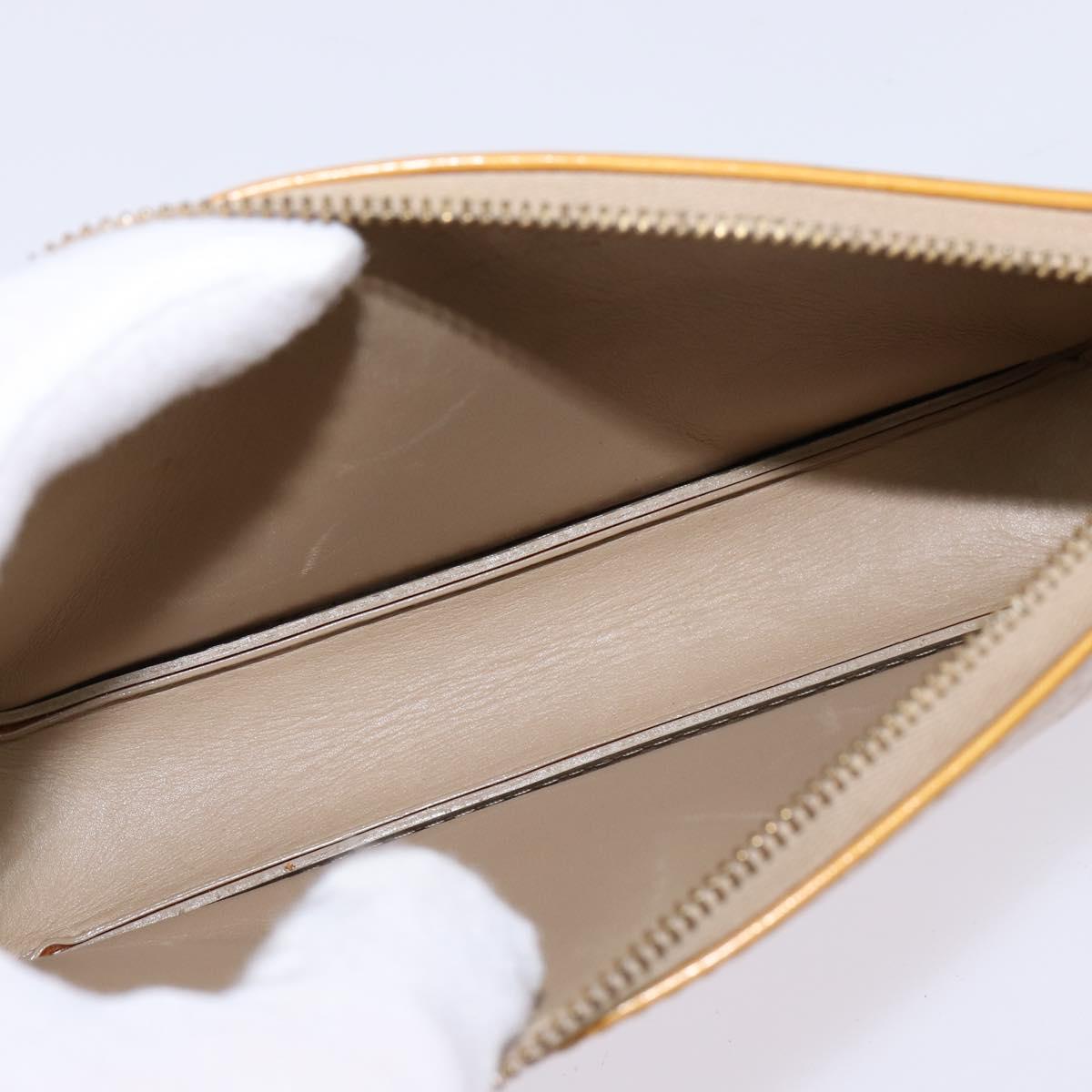 LOUIS VUITTON Monogram Vernis Lexington Pouch Beige M91010 LV Auth 143992