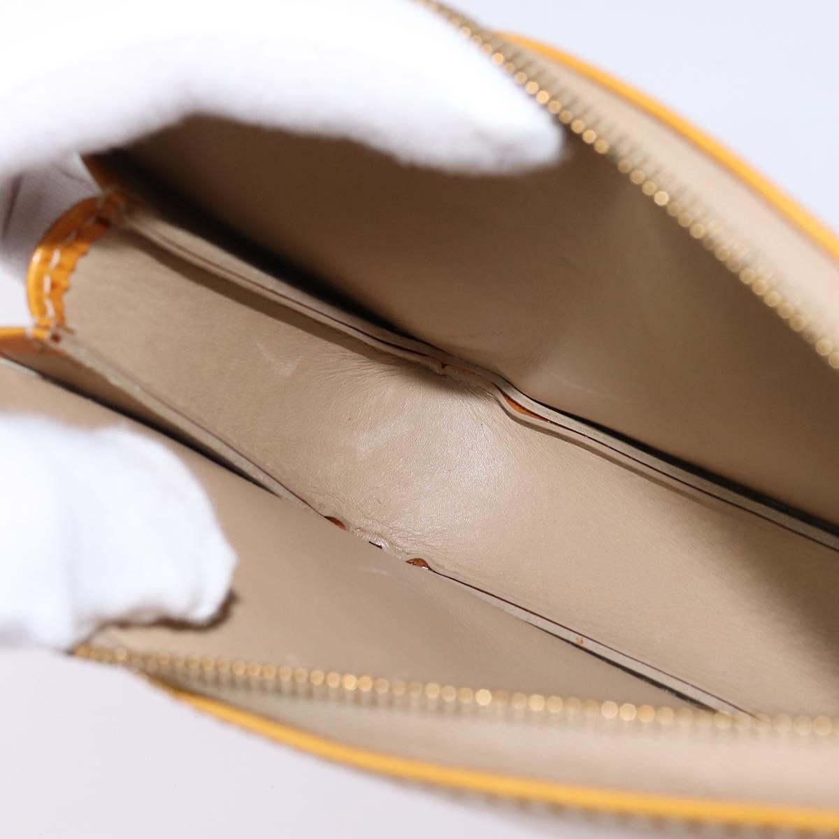 LOUIS VUITTON Monogram Vernis Lexington Pouch Beige M91010 LV Auth 143992