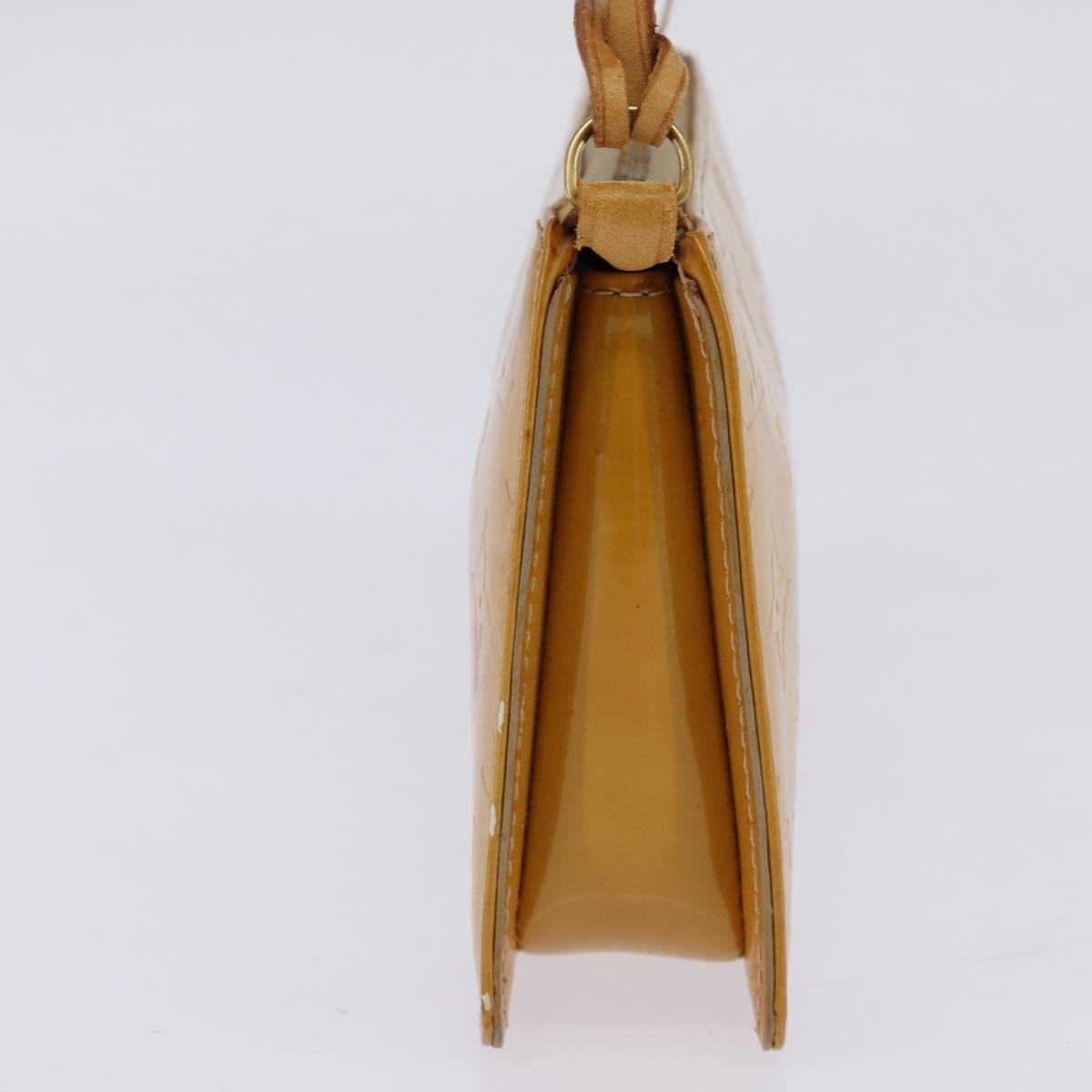 LOUIS VUITTON Monogram Vernis Lexington Pouch Beige M91010 LV Auth 143992