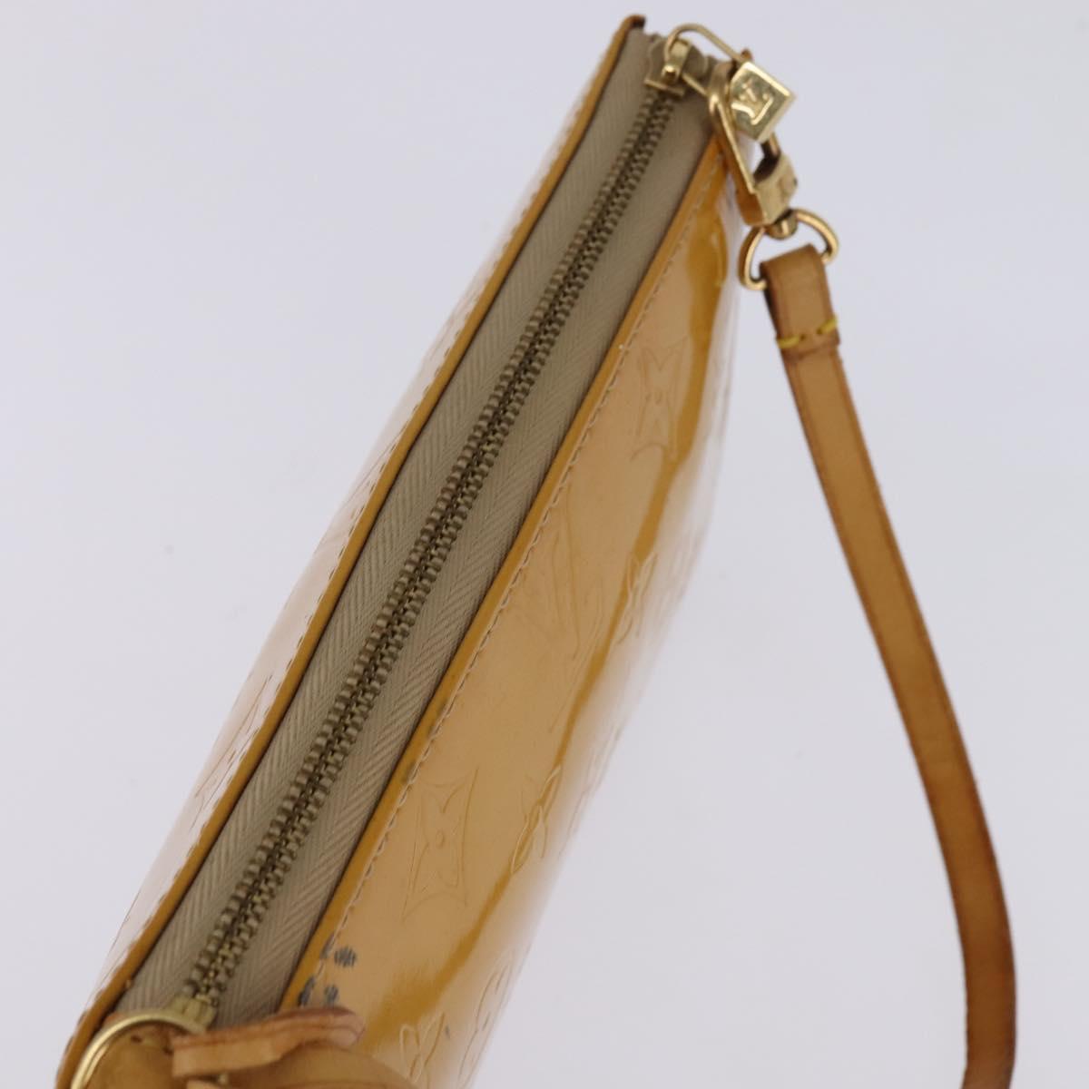 LOUIS VUITTON Monogram Vernis Lexington Pouch Beige M91010 LV Auth 143992