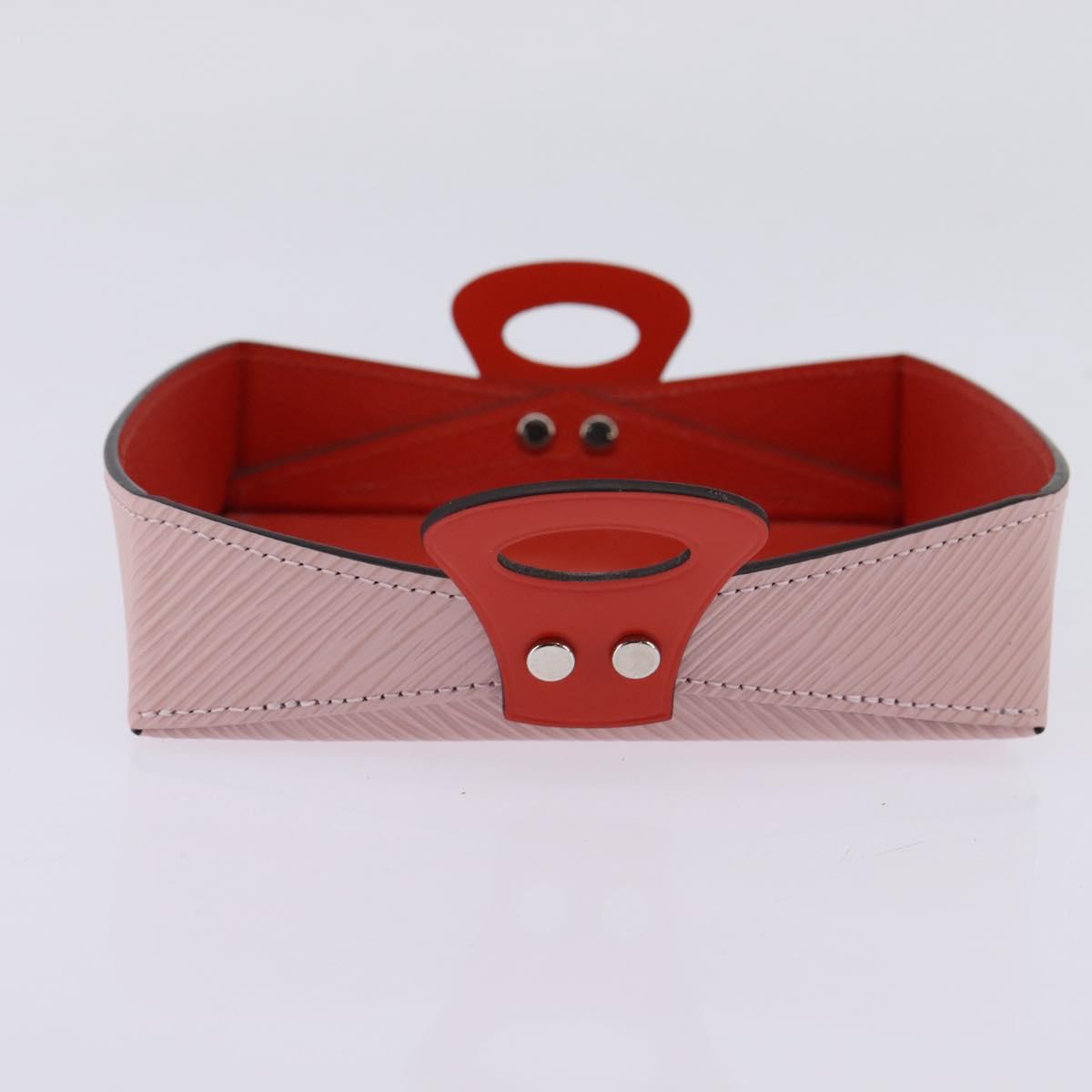 LOUIS VUITTON Epi tray Vid Posh Accessory Case Red Rose claire LV Auth 143994