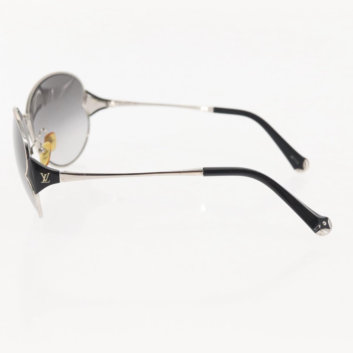 LOUIS VUITTON Daisy Sunglasses Metal Silver Z0261U LV Auth 143996
