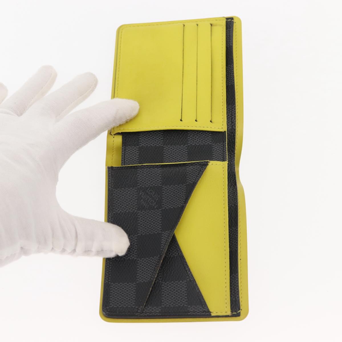 LOUIS VUITTON Damier Graphite Portefeuille Multripru Wallet N63258 Auth 143997