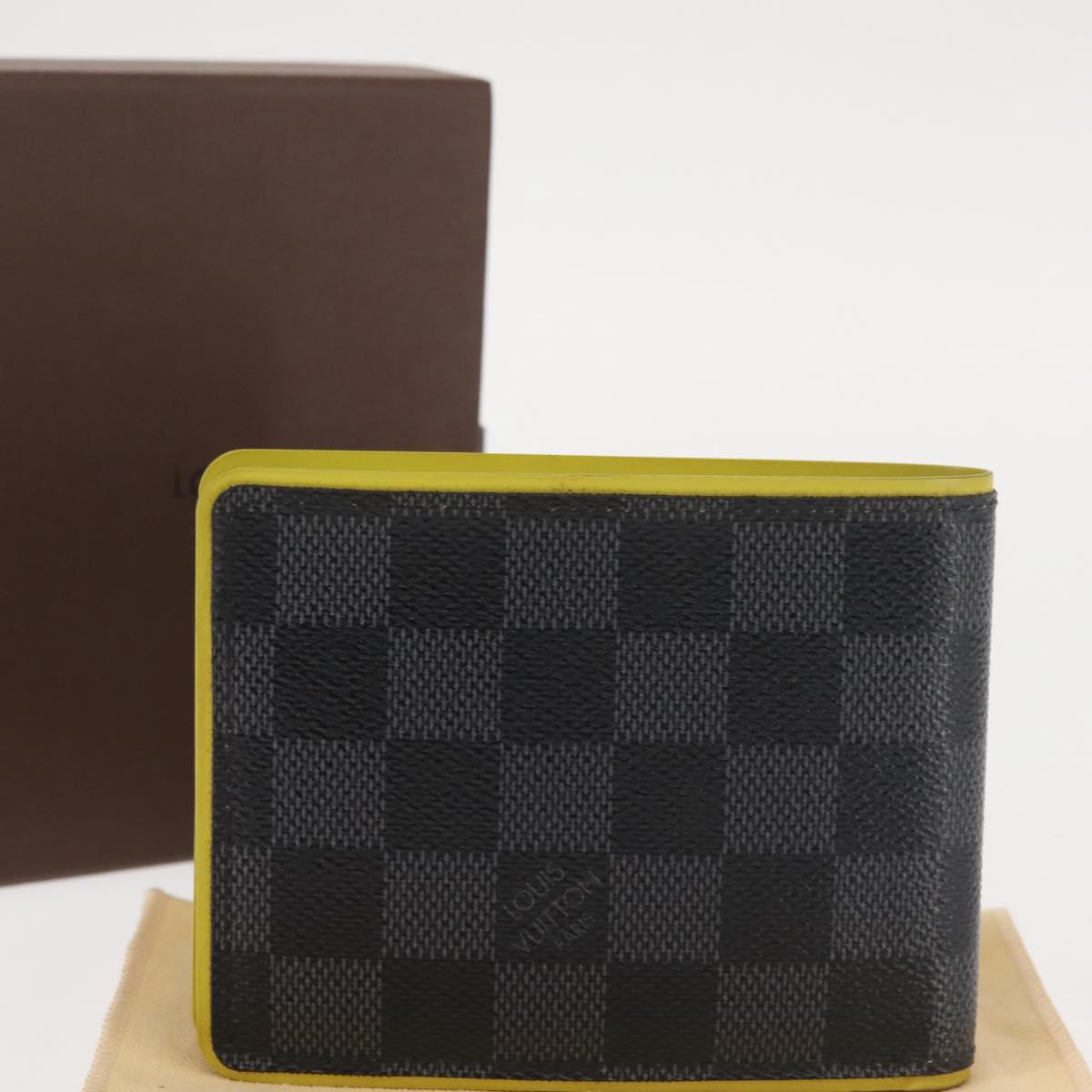LOUIS VUITTON Damier Graphite Portefeuille Multripru Wallet N63258 Auth 143997
