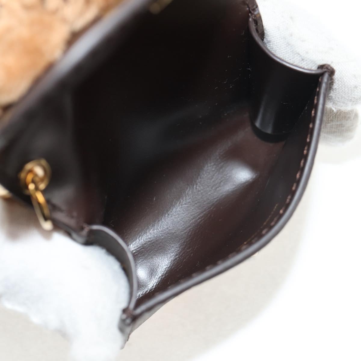 LOUIS VUITTON Monogram LV Cute Monogram Charm Brown M01561 LV Auth 144001SM