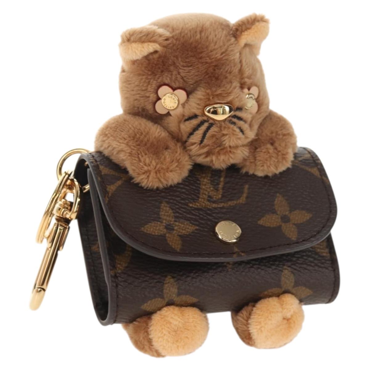 LOUIS VUITTON Monogram LV Cute Monogram Charm Brown M01561 LV Auth 144001SM