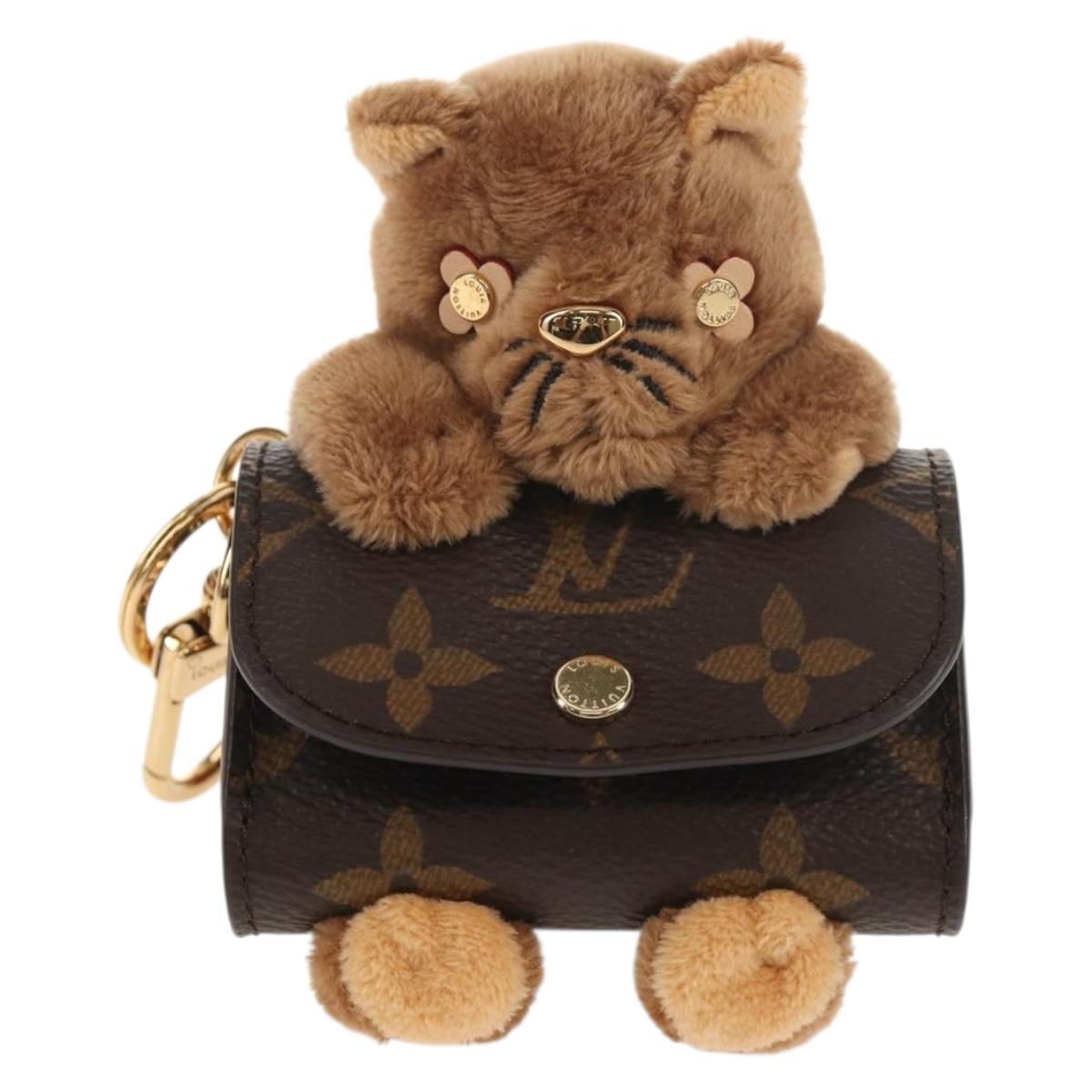 LOUIS VUITTON Monogram LV Cute Monogram Charm Brown M01561 LV Auth 144001SM