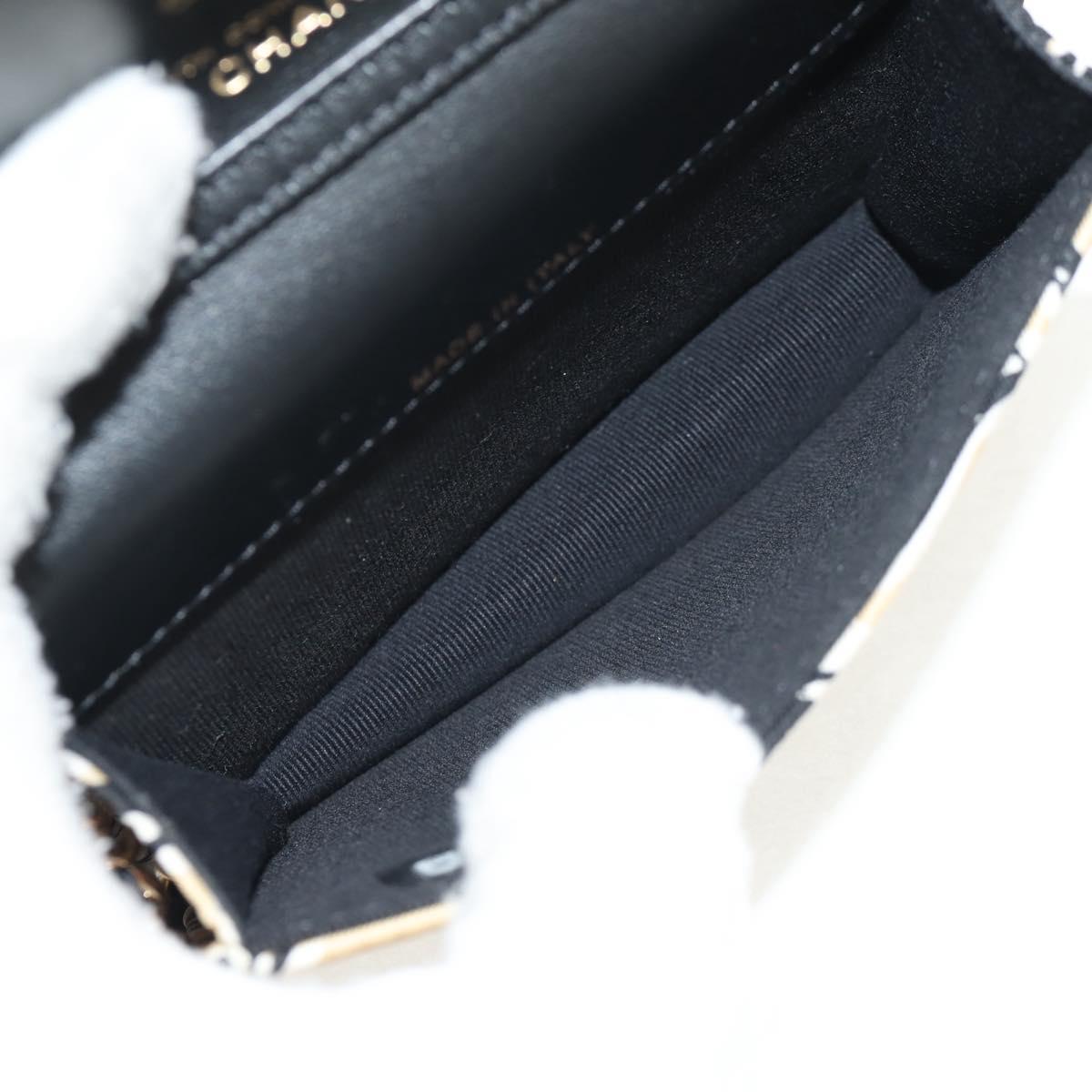 CHANEL Matelasse Chain Shoulder Bag Nylon Brown Gold CC Auth 144002AM