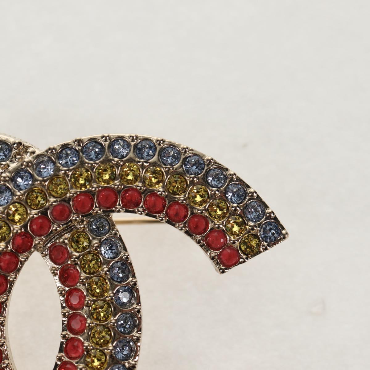 CHANEL COCO Mark Brooch metal Multicolor CC Auth 144003SM