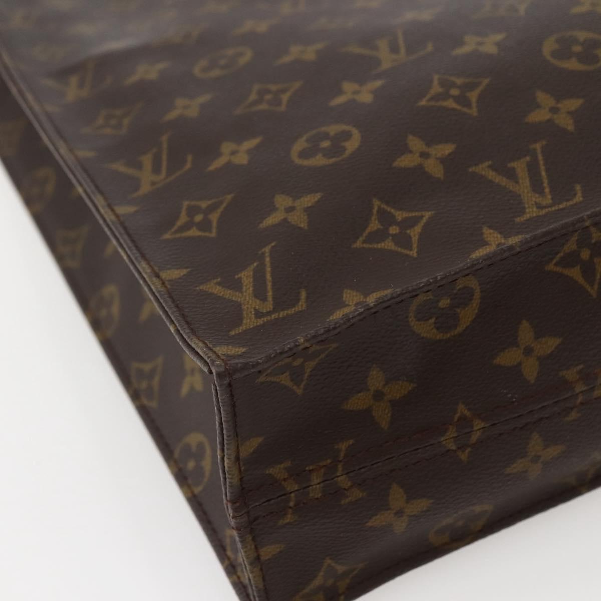 LOUIS VUITTON Monogram Sac Plat Hand Bag M51140 LV Auth 144010