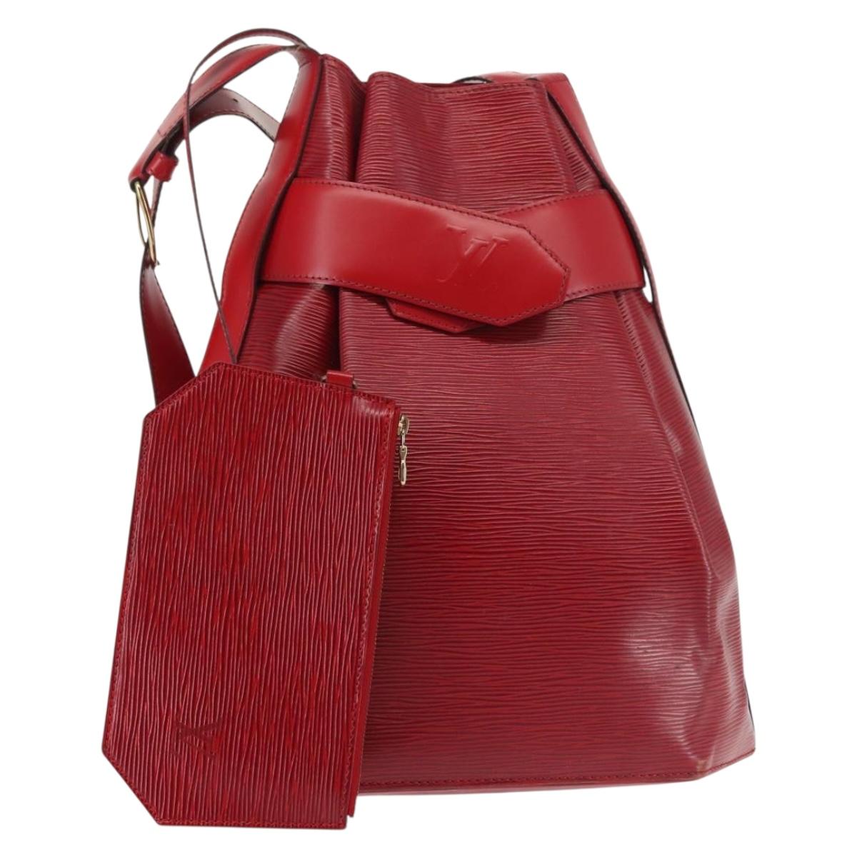 LOUIS VUITTON Epi Sac Depaule GM Shoulder Bag Red M80197 LV Auth 144021