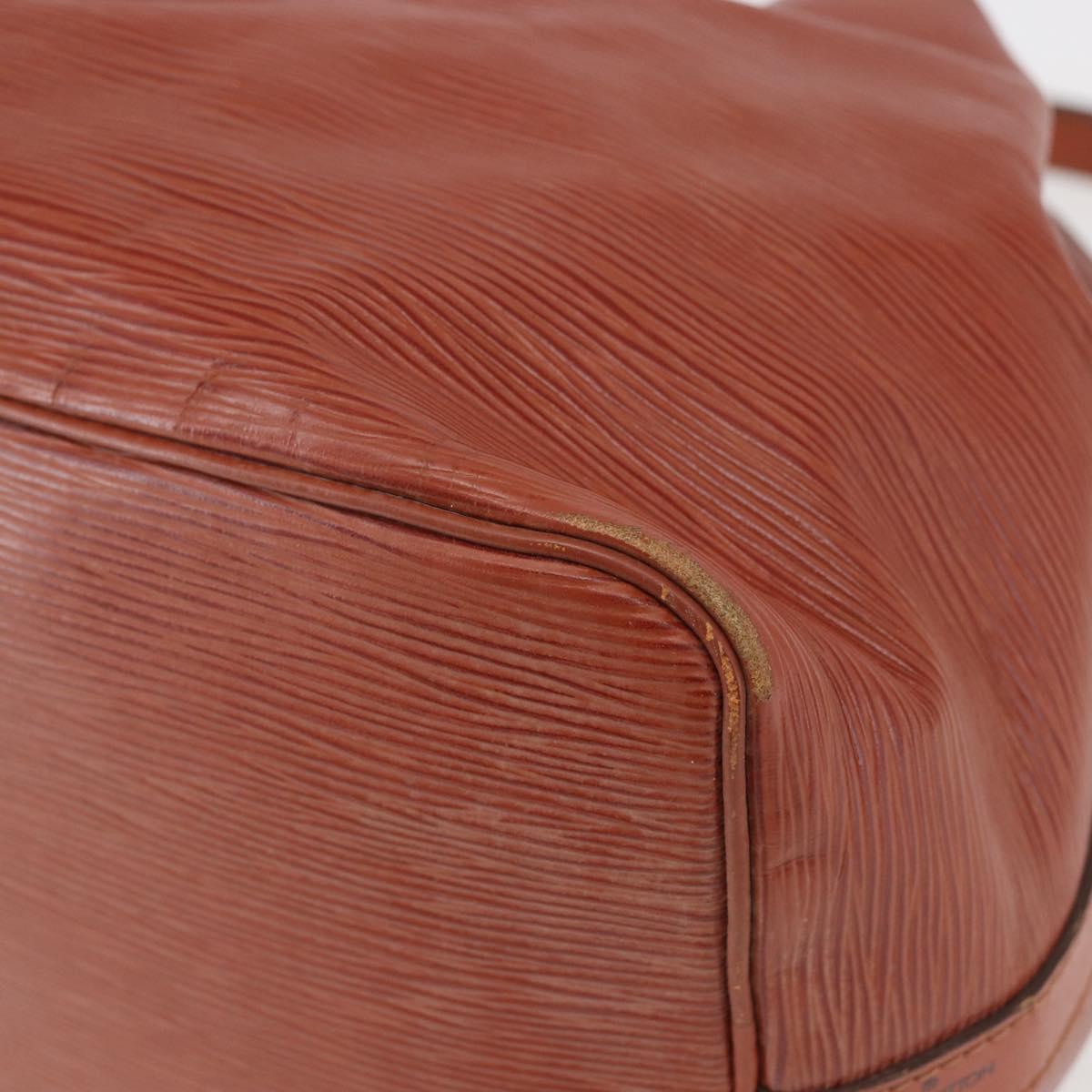 LOUIS VUITTON Epi Petit Noe Shoulder Bag Brown M44103 LV Auth 144023