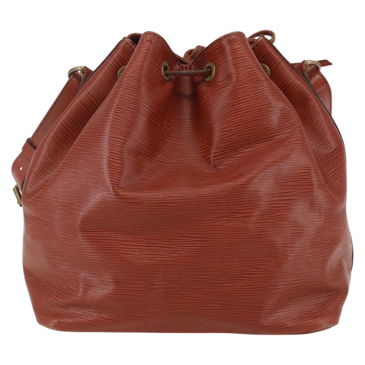 LOUIS VUITTON Epi Petit Noe Shoulder Bag Brown M44103 LV Auth 144023