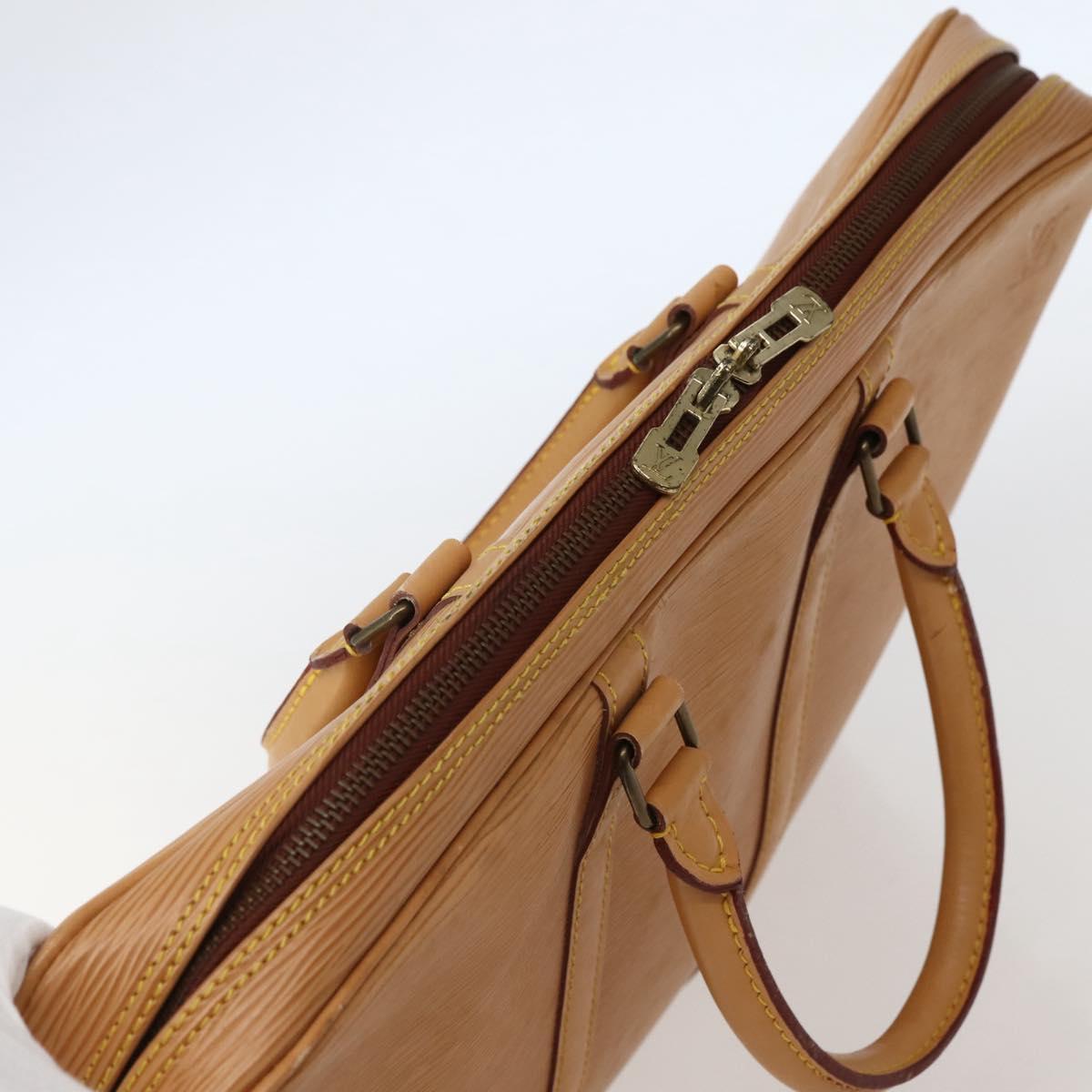 LOUIS VUITTON Epi Porte Documents Voyage Business Bag Beige M54476 Auth 144024