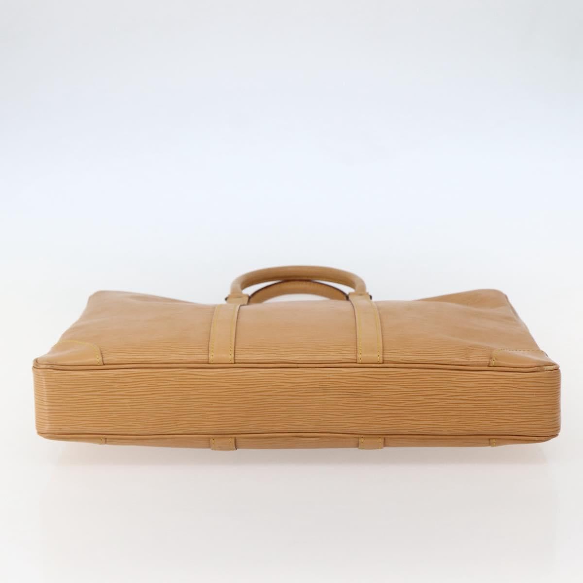 LOUIS VUITTON Epi Porte Documents Voyage Business Bag Beige M54476 Auth 144024