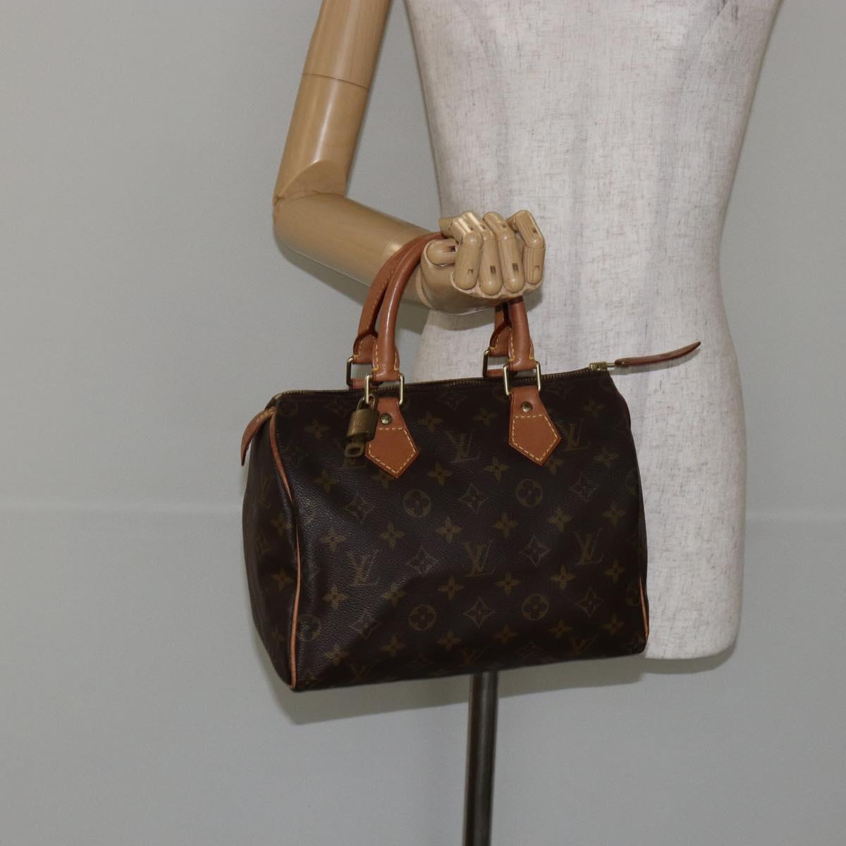 LOUIS VUITTON Monogram Speedy 25 Hand Bag M41528 LV Auth 144034