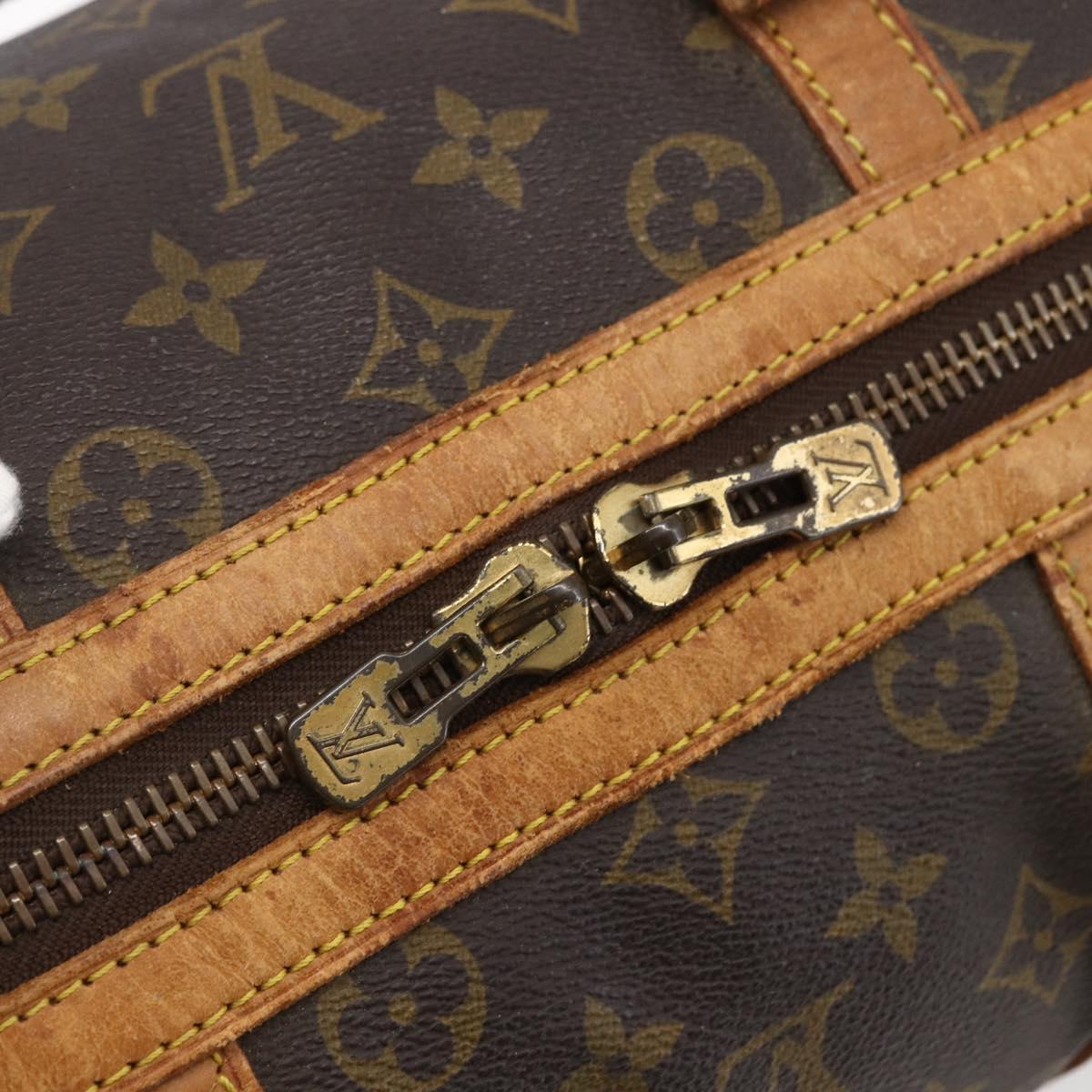 LOUIS VUITTON Monogram Sac Souple 35 Boston Bag M41626 LV Auth 144036