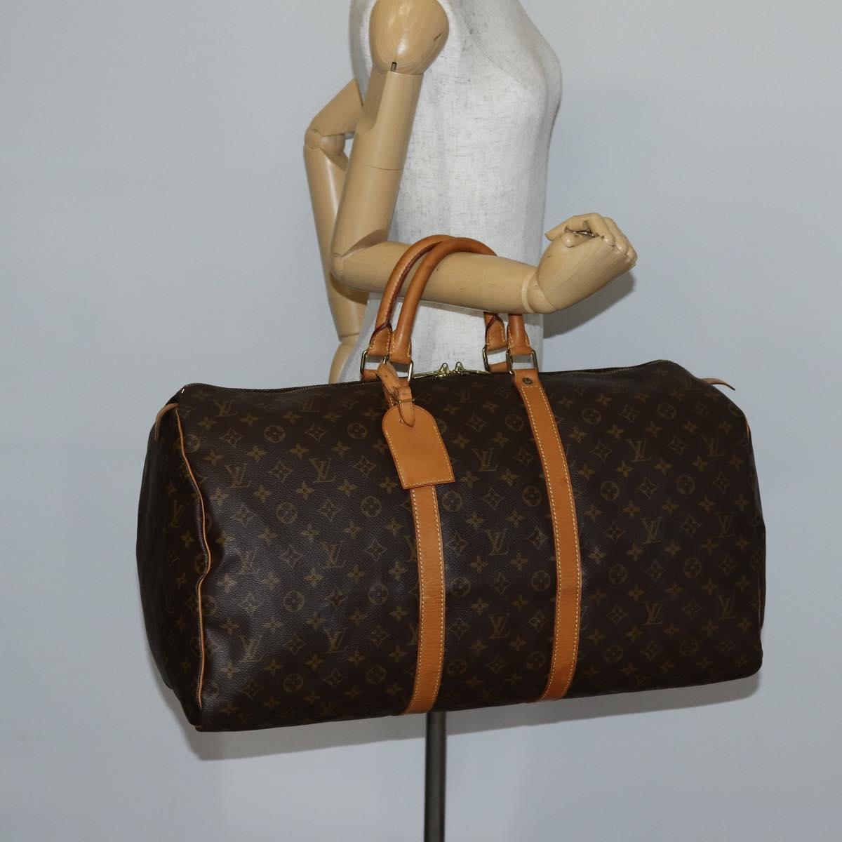 LOUIS VUITTON Monogram Keepall 55 Boston Bag M41424 LV Auth 144038