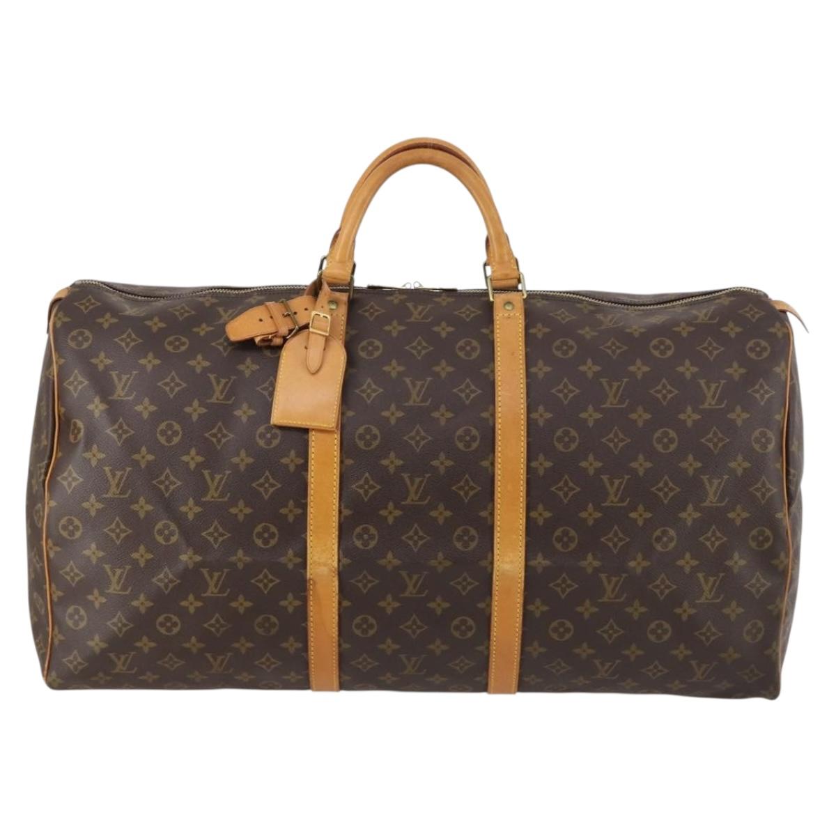 LOUIS VUITTON Monogram Keepall 60 Boston Bag M41422 LV Auth 144039