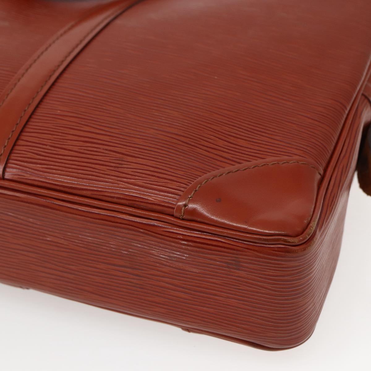 LOUIS VUITTON Epi Porte Documents Voyage Business Bag Brown M54478 Auth 144060