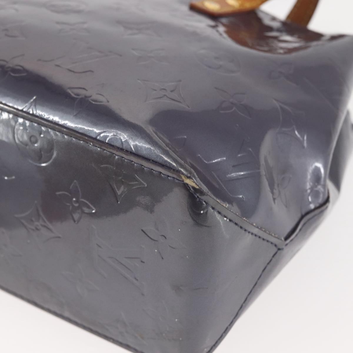 LOUIS VUITTON Monogram Vernis Reade PM Hand Bag Indigo M91335 LV Auth 144063