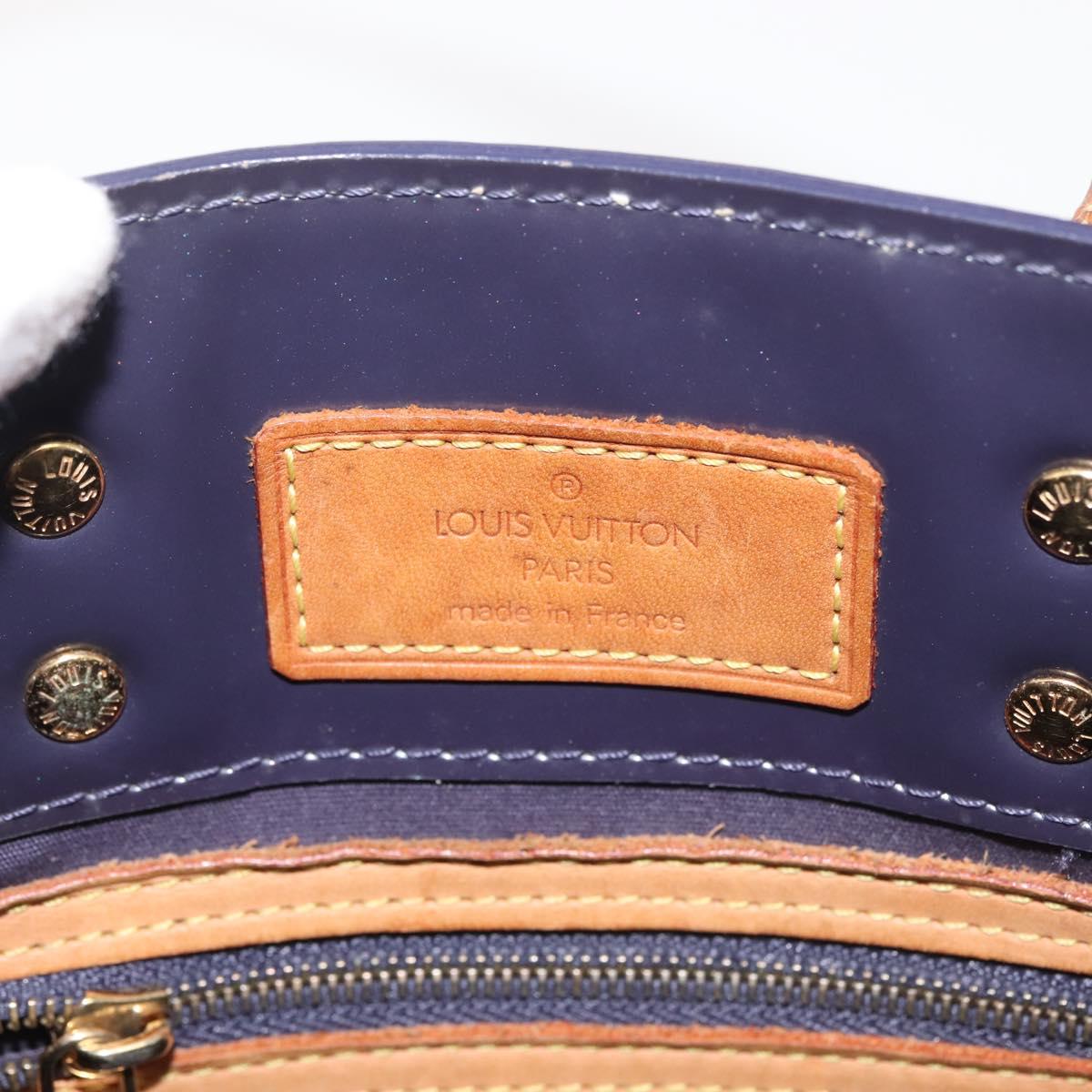 LOUIS VUITTON Monogram Vernis Reade PM Hand Bag Indigo M91335 LV Auth 144063