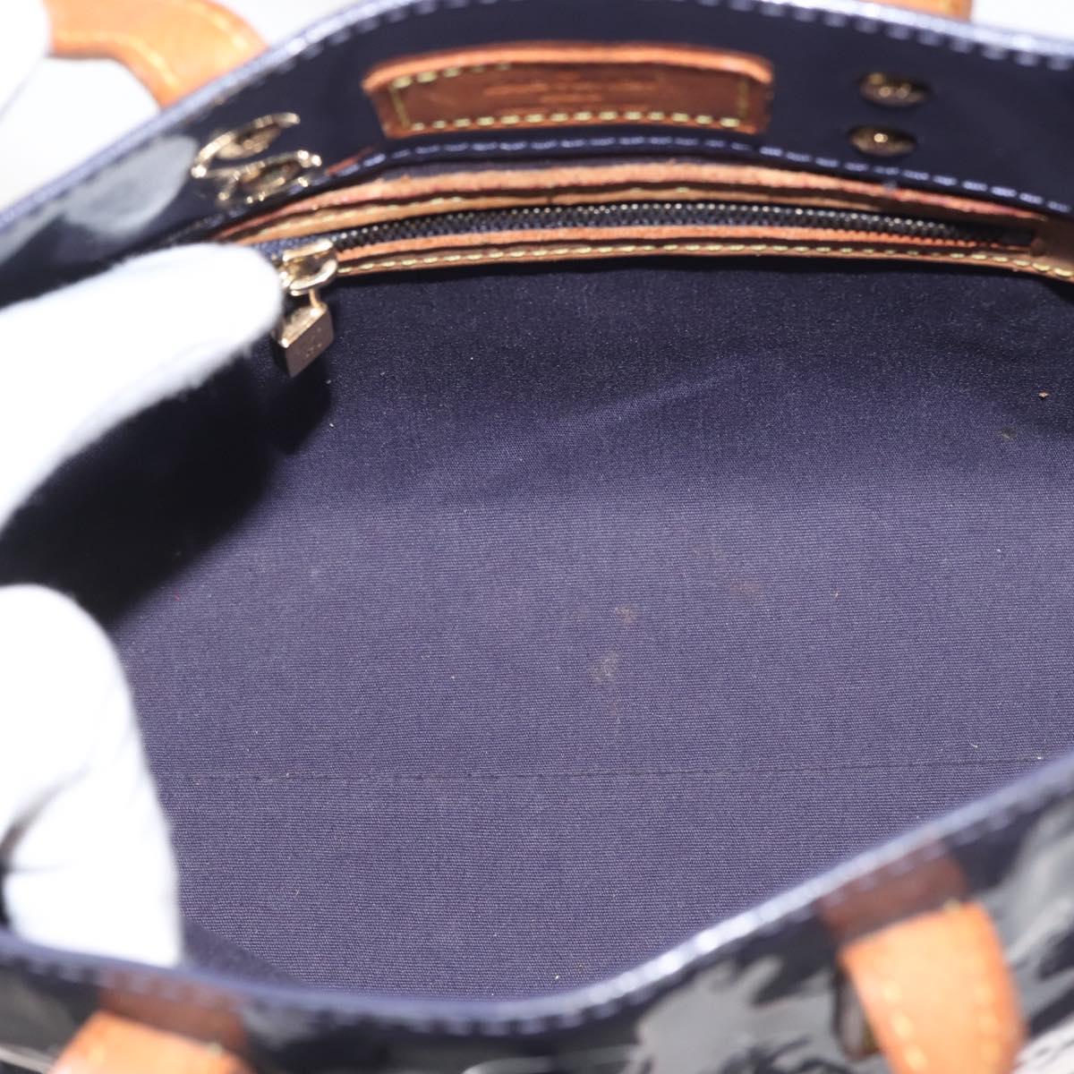 LOUIS VUITTON Monogram Vernis Reade PM Hand Bag Indigo M91335 LV Auth 144063