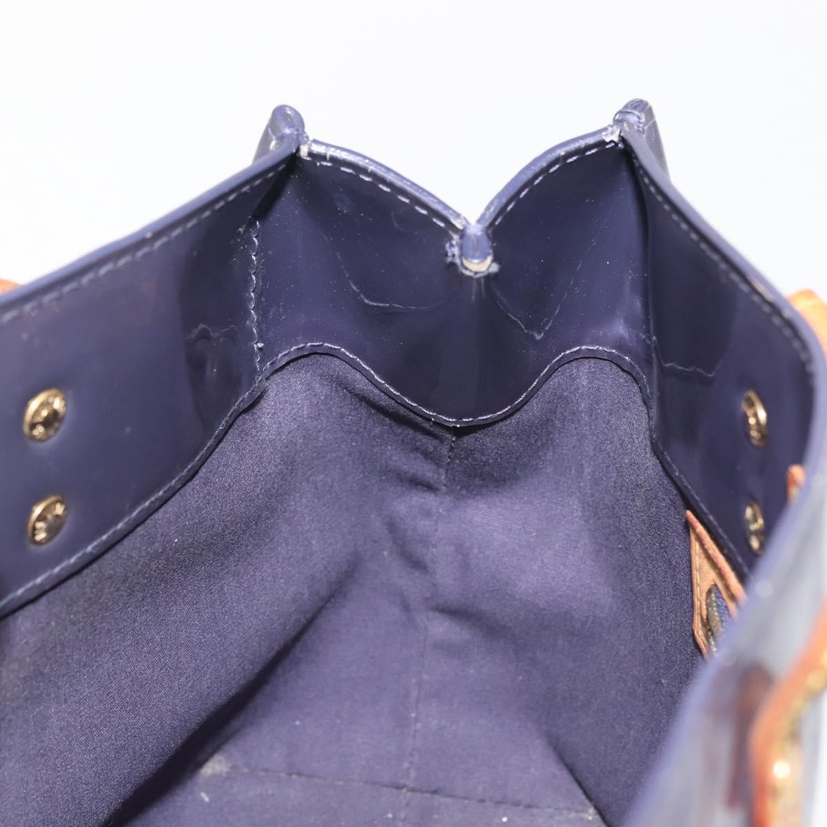 LOUIS VUITTON Monogram Vernis Reade PM Hand Bag Indigo M91335 LV Auth 144063