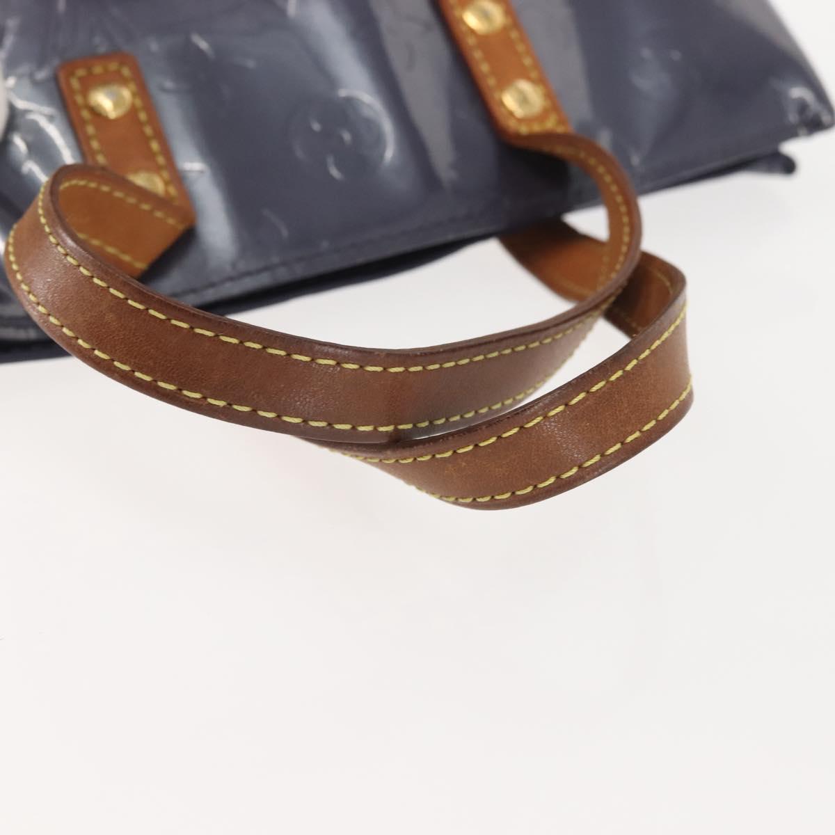 LOUIS VUITTON Monogram Vernis Reade PM Hand Bag Indigo M91335 LV Auth 144063