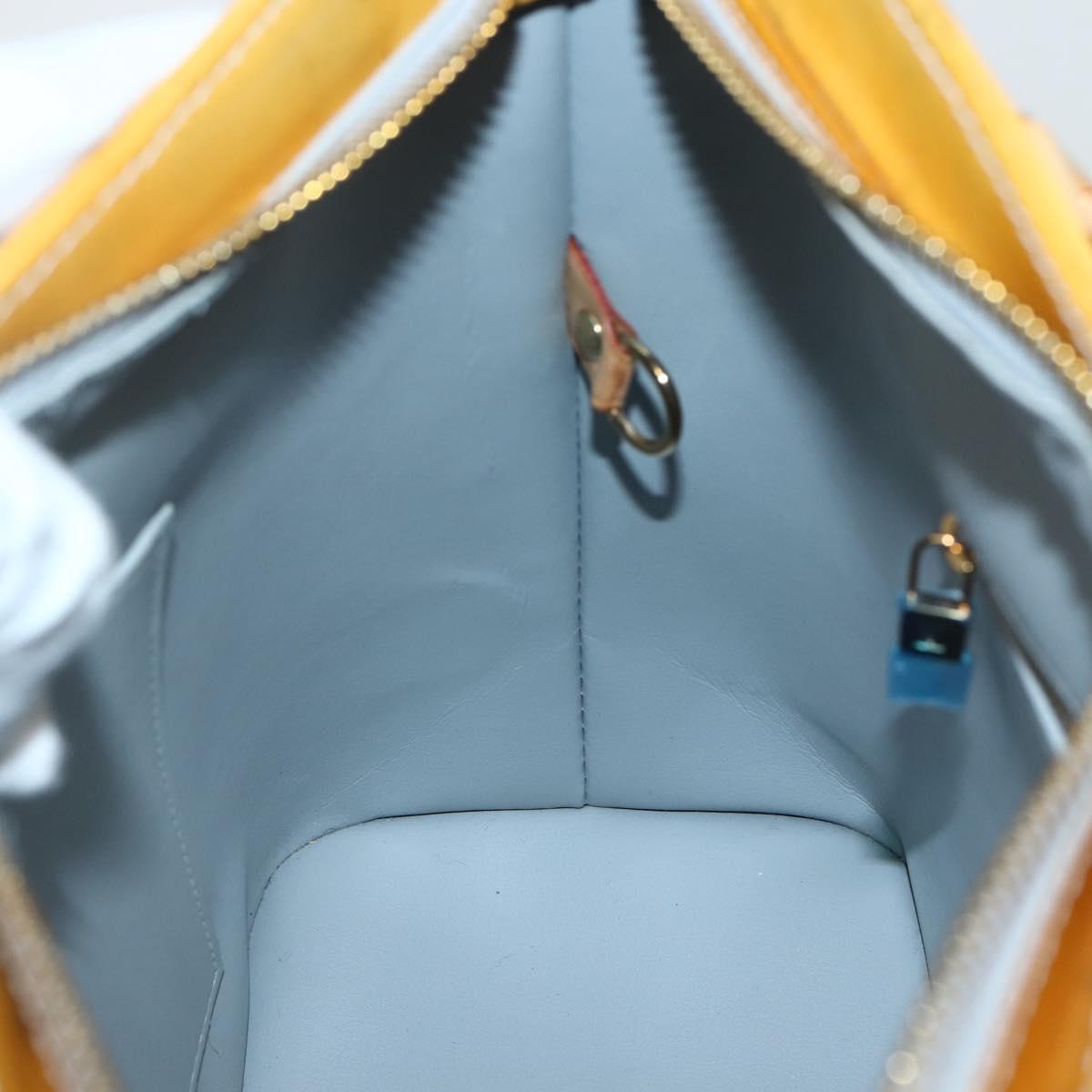 LOUIS VUITTON Monogram Vernis Houston Hand Bag Gris M91053 LV Auth 144065