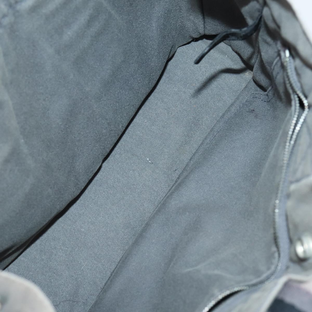 HERMES Fourre Tout PM Hand Bag Canvas 3 Set Gray Red Auth 144094