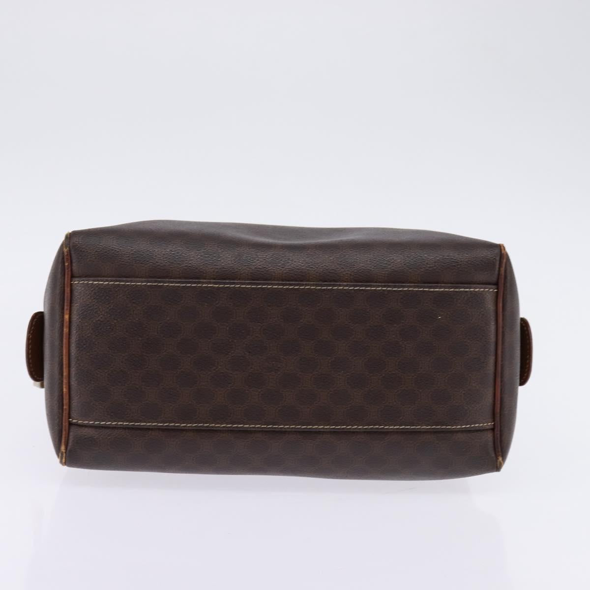 CELINE Macadam Canvas Hand Bag PVC Leather 2way Brown Gold Auth 144099