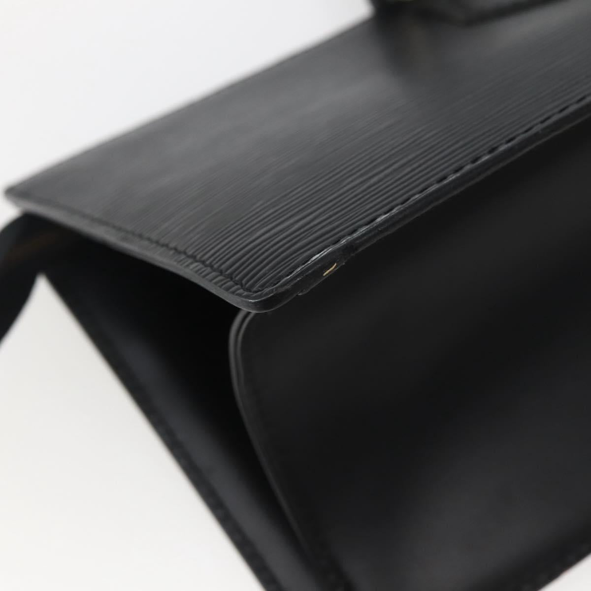 LOUIS VUITTON Epi Sac Triangle Hand Bag Black M52092 LV Auth 144109