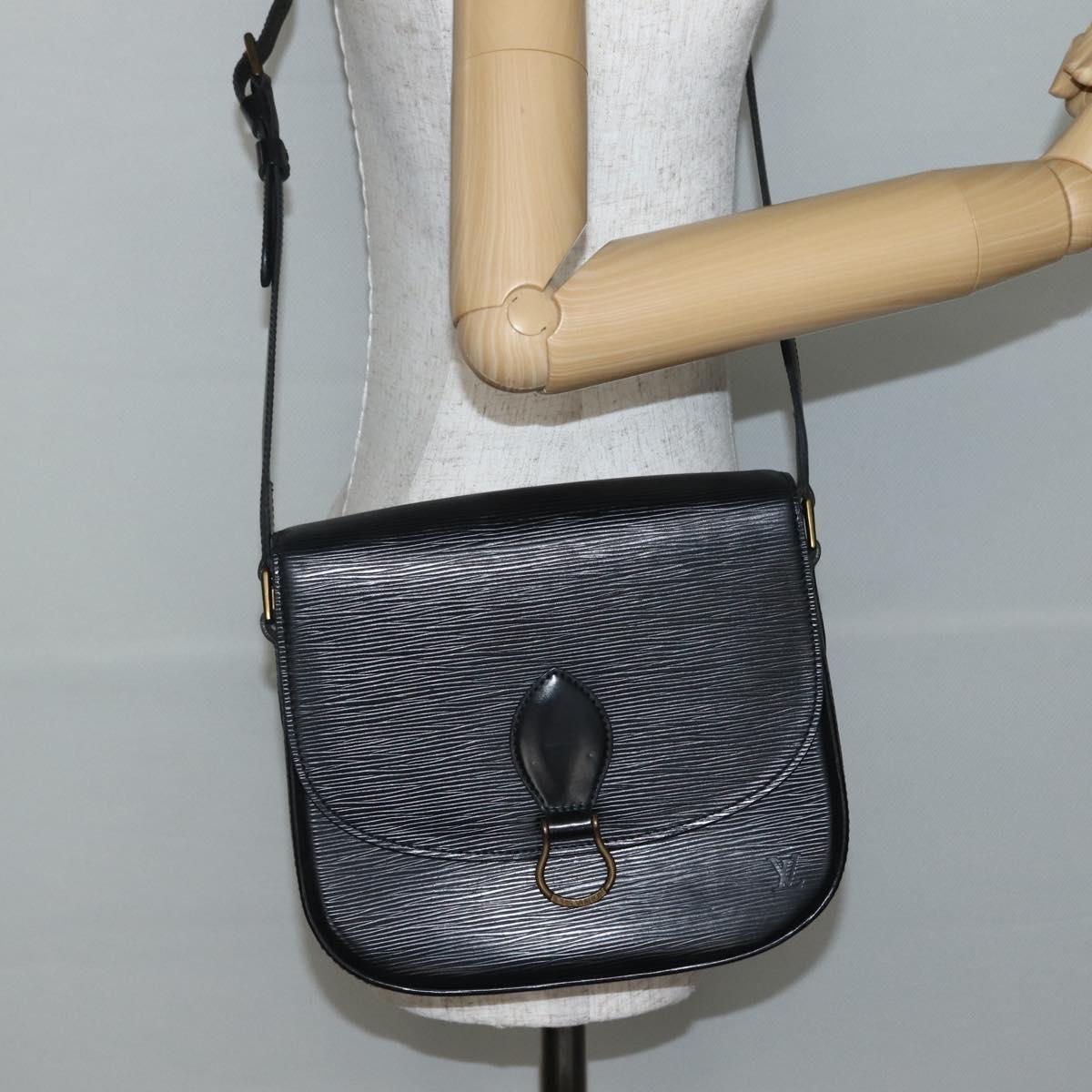 LOUIS VUITTON Epi Monogram Saint Cloud GM Bag Black Noir M52192 LV Auth 144110