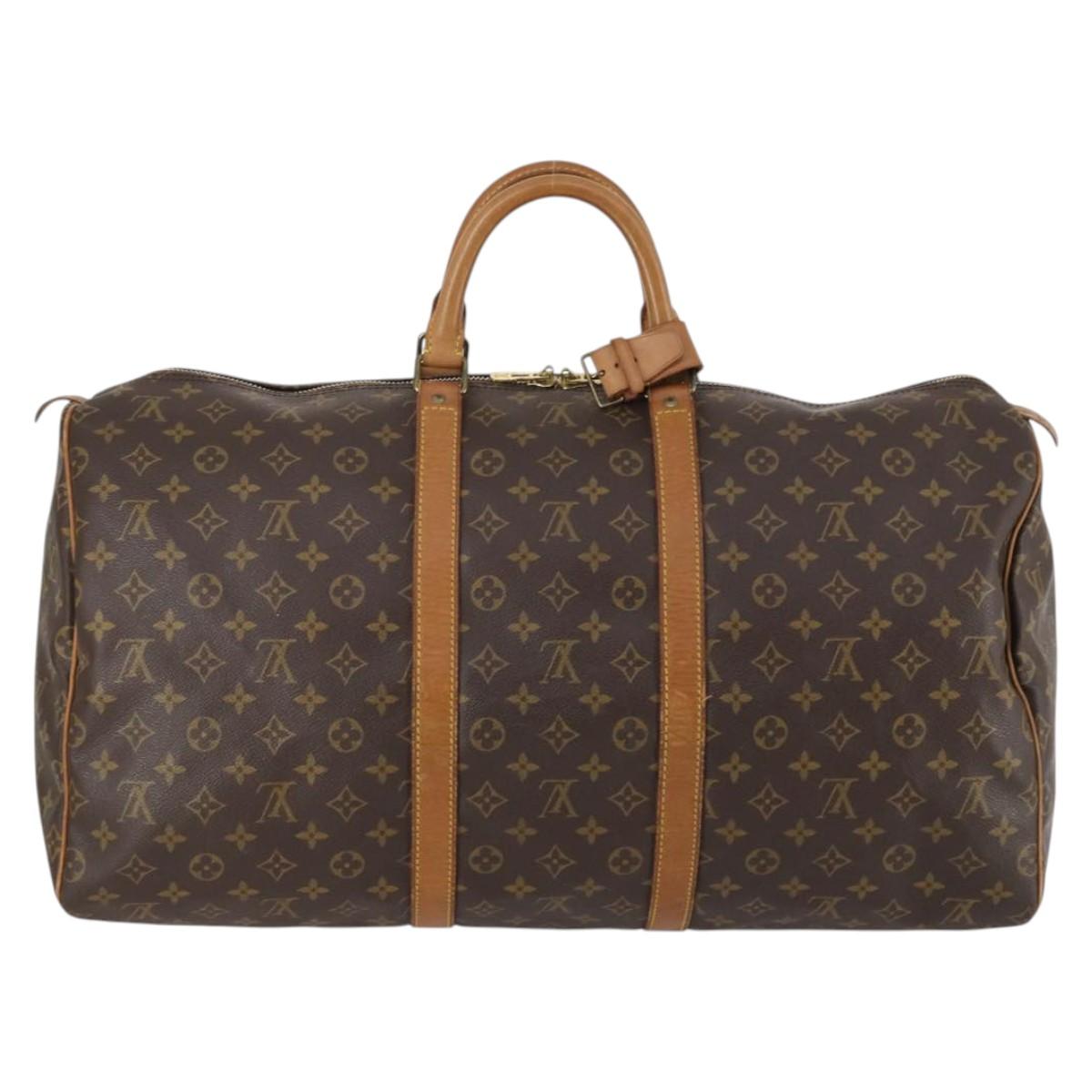 LOUIS VUITTON Monogram Keepall 55 Boston Bag M41424 LV Auth 144117