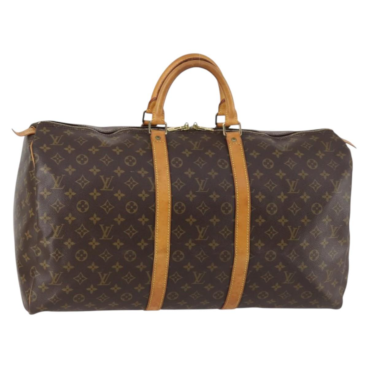 LOUIS VUITTON Monogram Keepall 55 Boston Bag M41424 LV Auth 144118