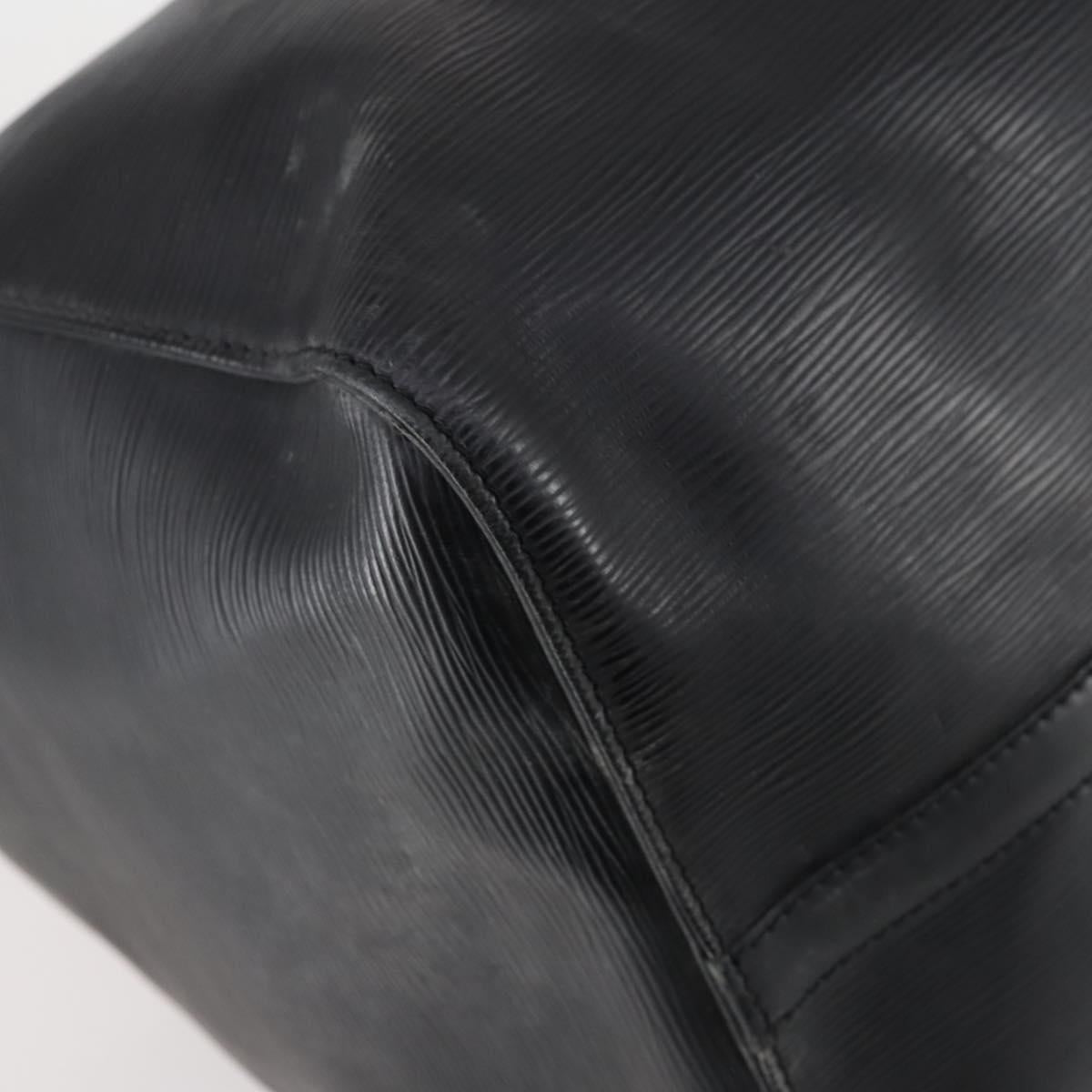 LOUIS VUITTON Epi Keepall 55 Boston Bag Noir Black M42952 LV Auth 144122