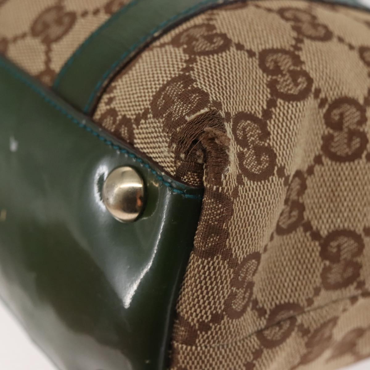 GUCCI GG Canvas Abbey Hand Bag Beige Gold 141471 Auth 144133