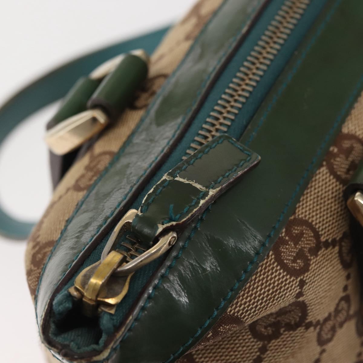 GUCCI GG Canvas Abbey Hand Bag Beige Gold 141471 Auth 144133