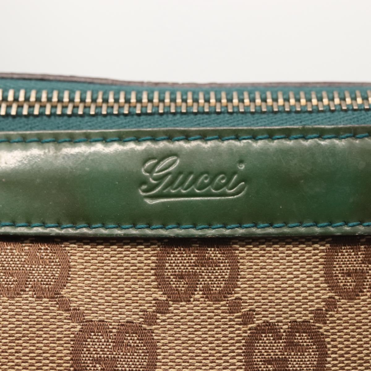 GUCCI GG Canvas Abbey Hand Bag Beige Gold 141471 Auth 144133