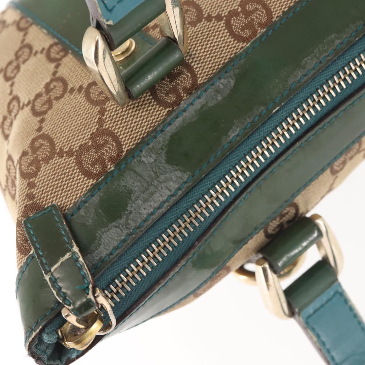 GUCCI GG Canvas Abbey Hand Bag Beige Gold 141471 Auth 144133