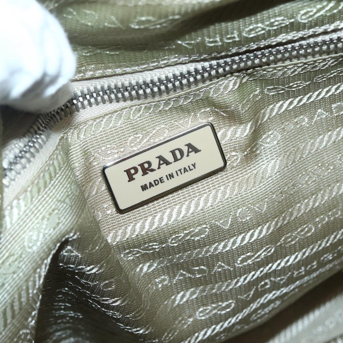 PRADA Shoulder Bag Nylon Light Blue Silver Auth 144144