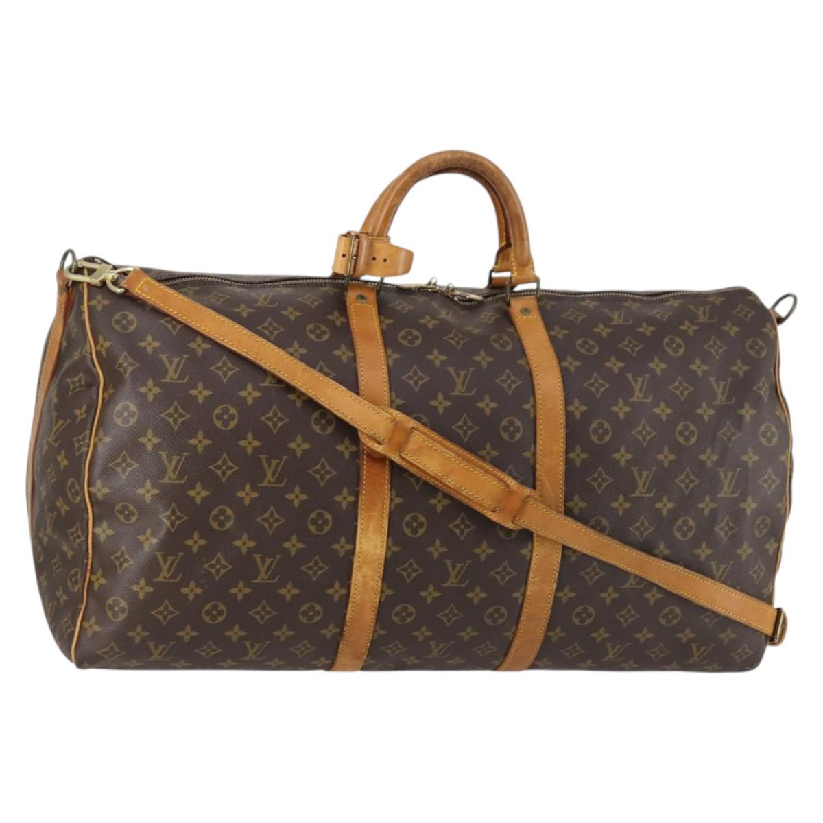 LOUIS VUITTON Monogram Keepall Bandouliere 60 Boston Bag M41412 LV Auth 144148