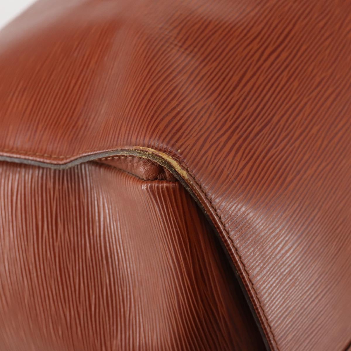 LOUIS VUITTON Epi Keepall 60 Boston Bag Vintage Brown M42948 LV Auth 144167