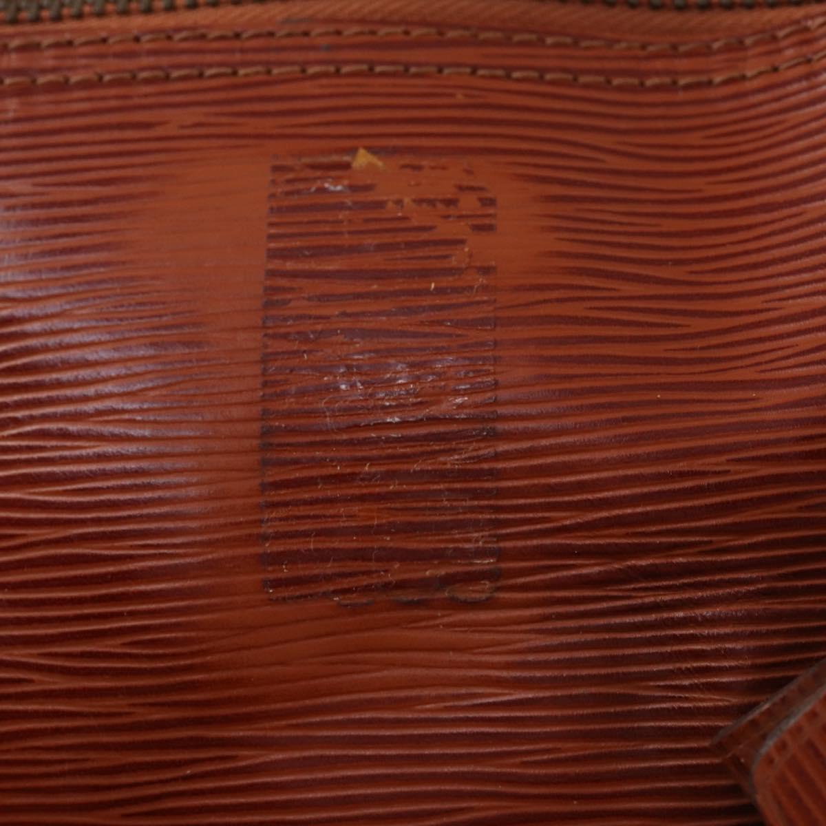 LOUIS VUITTON Epi Keepall 60 Boston Bag Vintage Brown M42948 LV Auth 144167